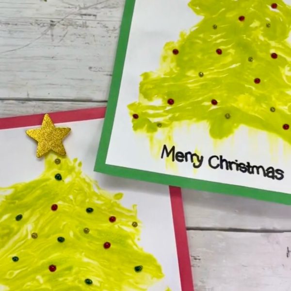 Shaving Cream Christmas Trees