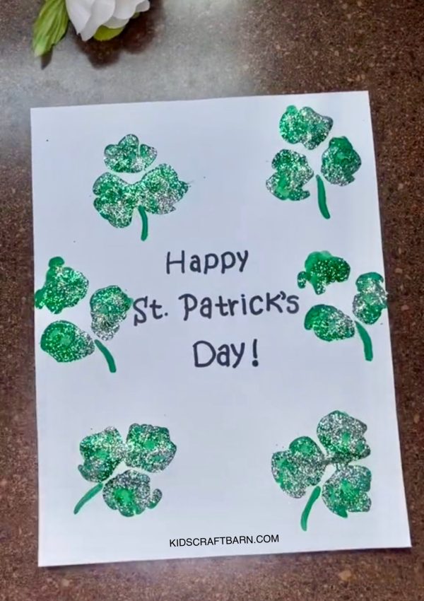 water bottle printed shamrocks