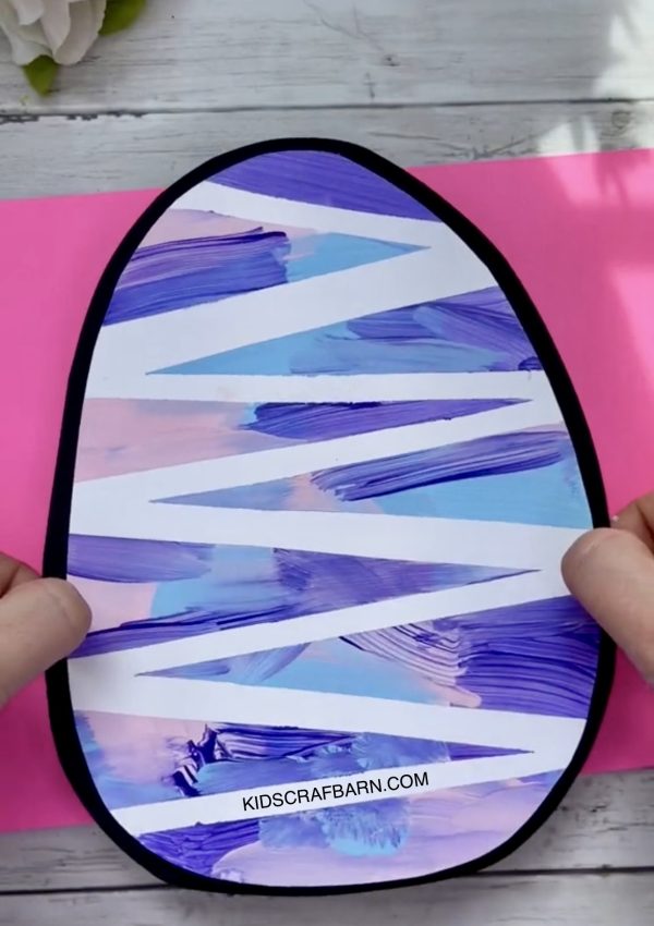 Tape Resist Easter Eggs