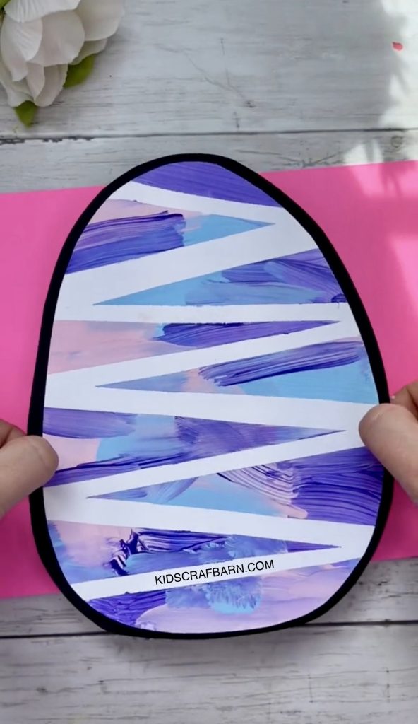 tape resist easter eggs