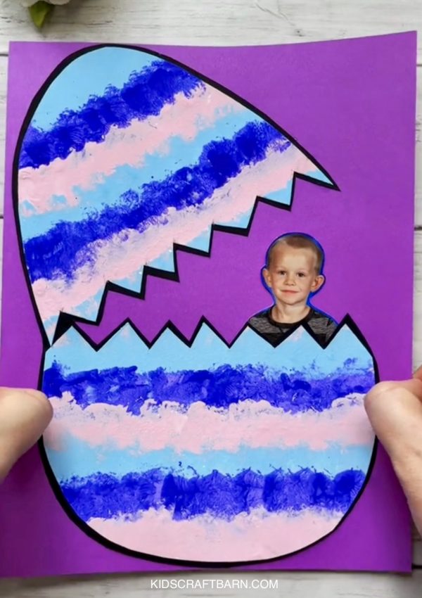 cotton ball painted easter egg