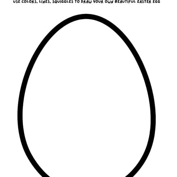 Draw Your Own Easter Egg Free Printable